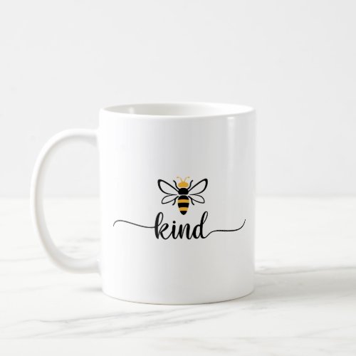 Be Kind Bee Modern Typography Coffee Mug