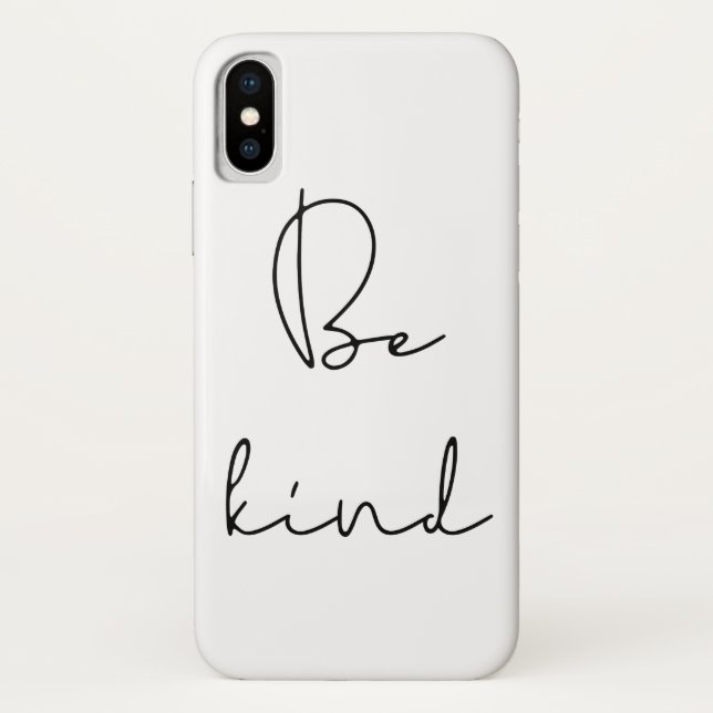 Be kind black font Case-Mate iPhone case (Back)