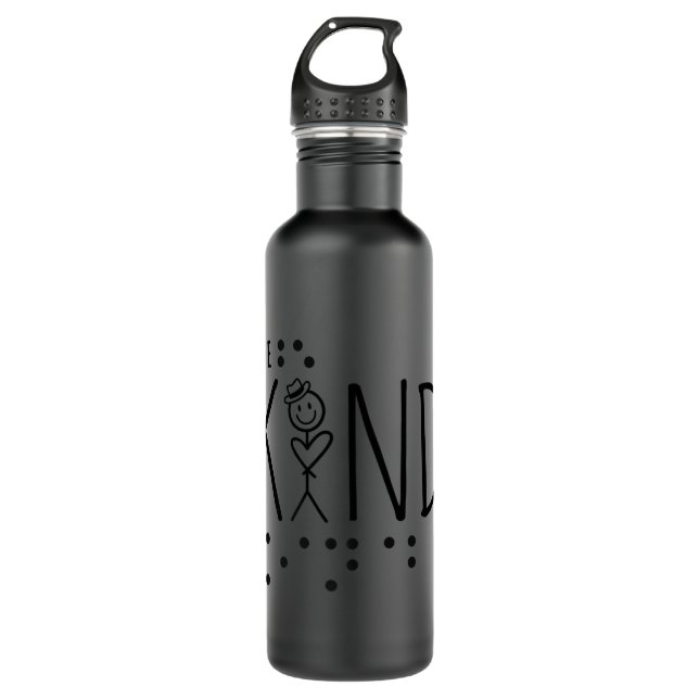 Be Kind Blind Awareness braille Premium  Stainless Steel Water Bottle (Front)