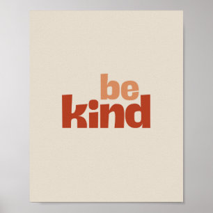 Be Kind – Boho Typography Art Poster