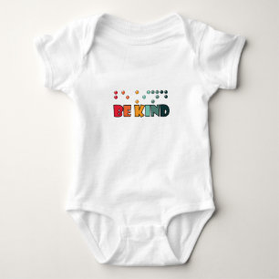 Be Kind Braille Literacy Blindness Awareness Baby Bodysuit