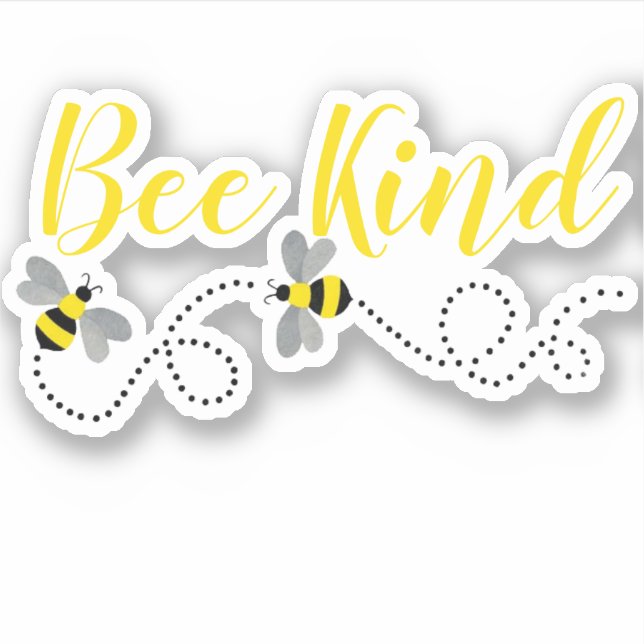 Be Kind | Bumble Bee Custom Vinyl Sticker (Front)