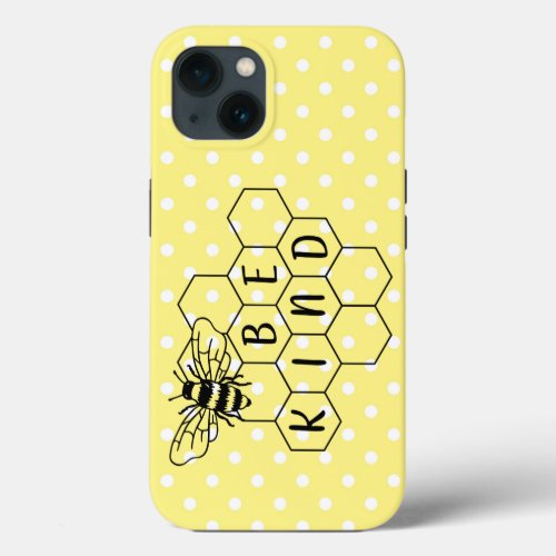 Be Kind Bumble Bee Yellow Polka Dot Case_Mate iPho iPhone 13 Case