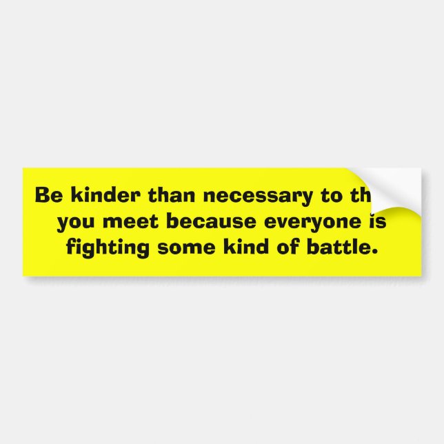 Be Kind Bumper Sticker (Front)