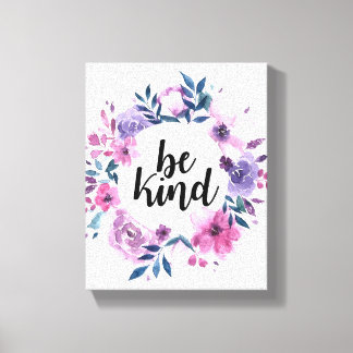 Be kind canvas print