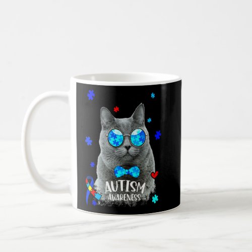 Be Kind Cat Mom Kids In April We Wear Blue Autism  Coffee Mug