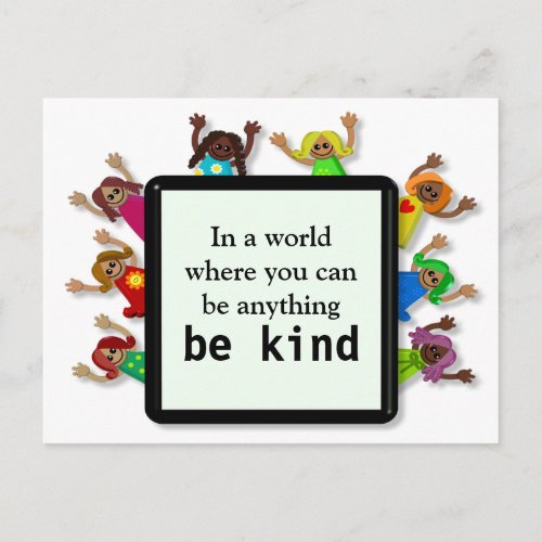 Be Kind Children Postcard