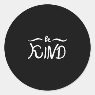 be kind classic round sticker