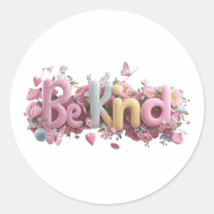 Be Kind Classic Round Sticker