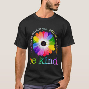 Be Kind Colorful Daisy Boho Rainbow Mental Health T-Shirt