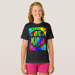 BE KIND COLORFUL RAINBOW BUTTERFLIES T-Shirt