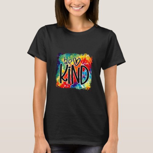 Be Kind Colorful Rainbow Cute Heart Love Kindness  T_Shirt