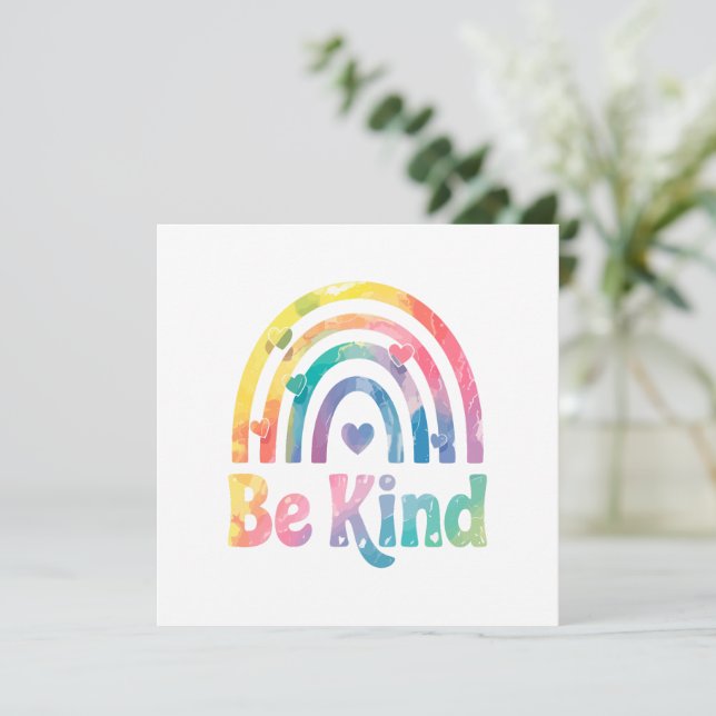 Be Kind Colorful Rainbow – Inspirational Positive (Standing Front)