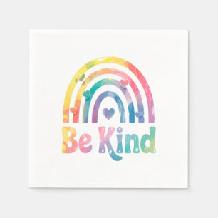 Be Kind Colorful Rainbow – Inspirational Positive Napkins