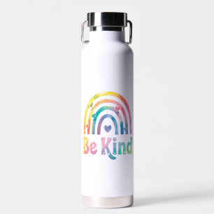 Be Kind Colorful Rainbow – Inspirational Positive Water Bottle