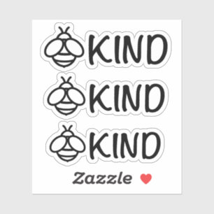 Be kind, cute bee image sticker