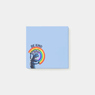 Be Kind - Cute Character Rainbow Positive Message Post-it Notes