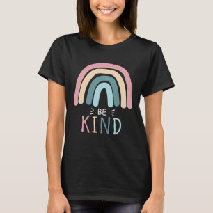 Be Kind Cute Graphic Boho Rainbow Womens Kids Girl T-Shirt