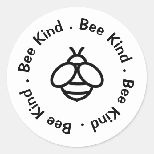 Be Kind _ cute honey bee design Classic Round Sticker