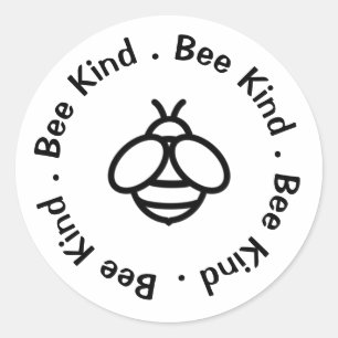 Be Kind - cute honey bee design Classic Round Sticker