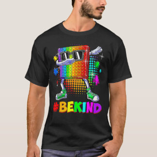 Be Kind Dabbing Pop It Puzzle Piece Autism Awarene T-Shirt