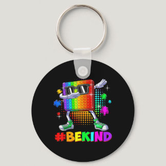 Be Kind Dabbing Puzzle Pop It Piece Autism Awarene Keychain