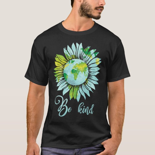 Be Kind Daisy Earth Hippie T-Shirt Flower Child (Front)