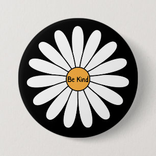 Be Kind, Daisy Flower Button