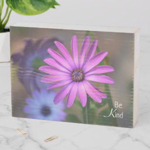 Be Kind Daisy Wooden Box Sign