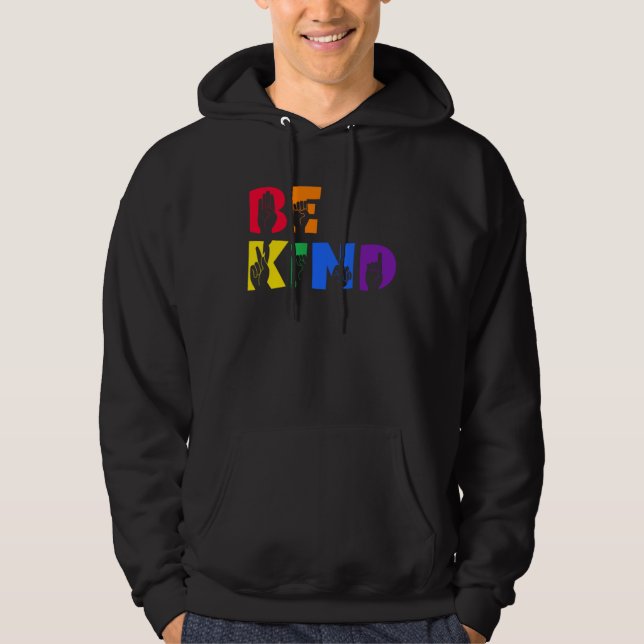 Be Kind Deaf Pride Hoodie (Front)