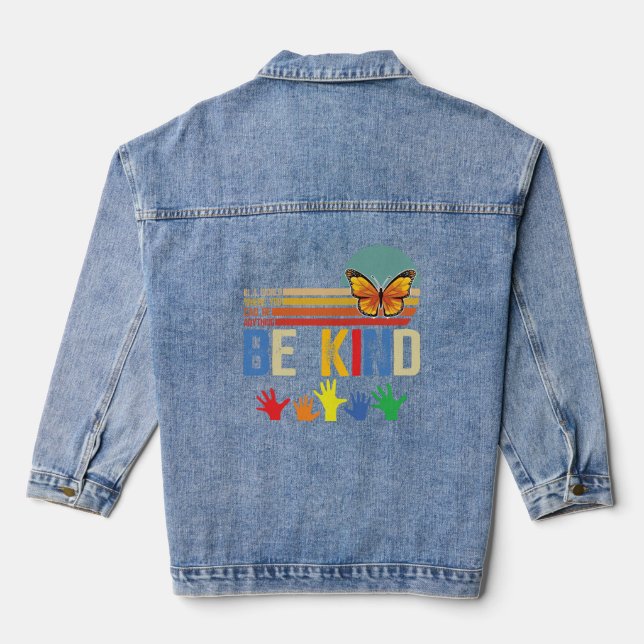Be kind denim jacket (Back)
