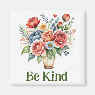 Be kind floral magnet