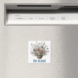 Be kind floral magnet
