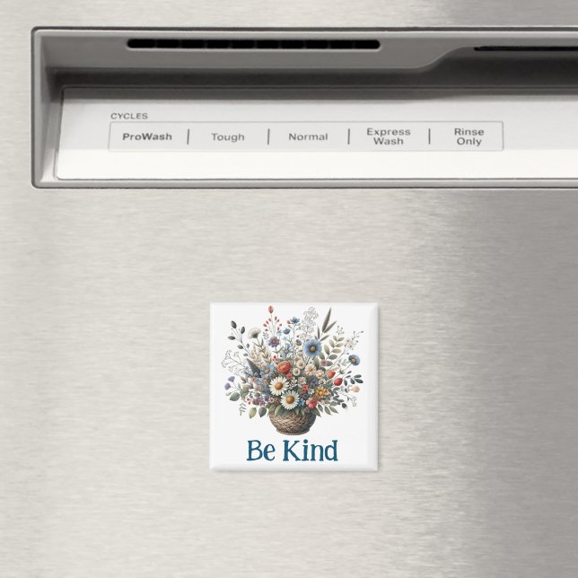 Be kind floral magnet (In Situ (Dishwasher))