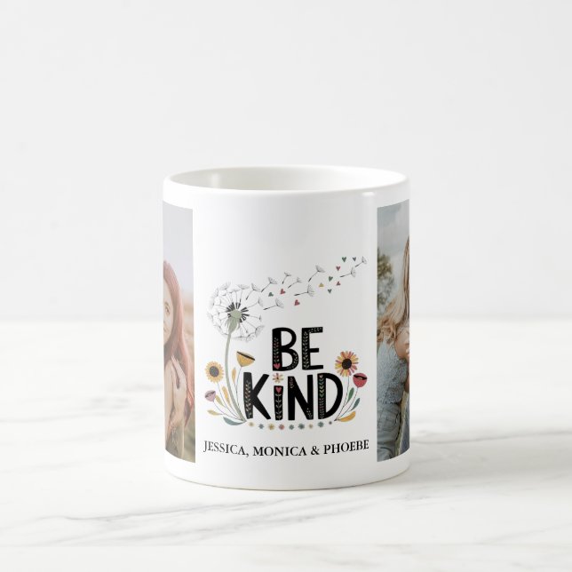 "Be Kind" Floral Photo Mug (Center)