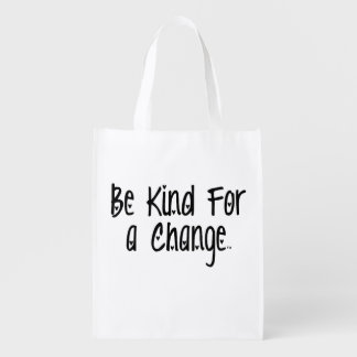 Be Kind for a Change Canvas Grocery Tote Bag