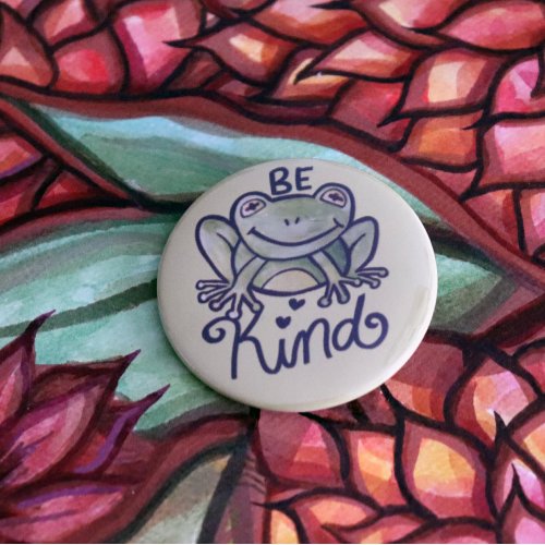 Be Kind Frog                                       Button