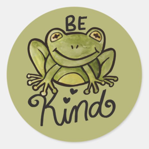 Be Kind Frog                                       Classic Round Sticker