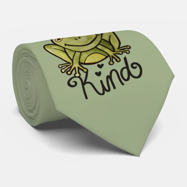 Be Kind Frog                                       Neck Tie (Rolled)