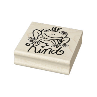 Be Kind Frog Rubber Stamp