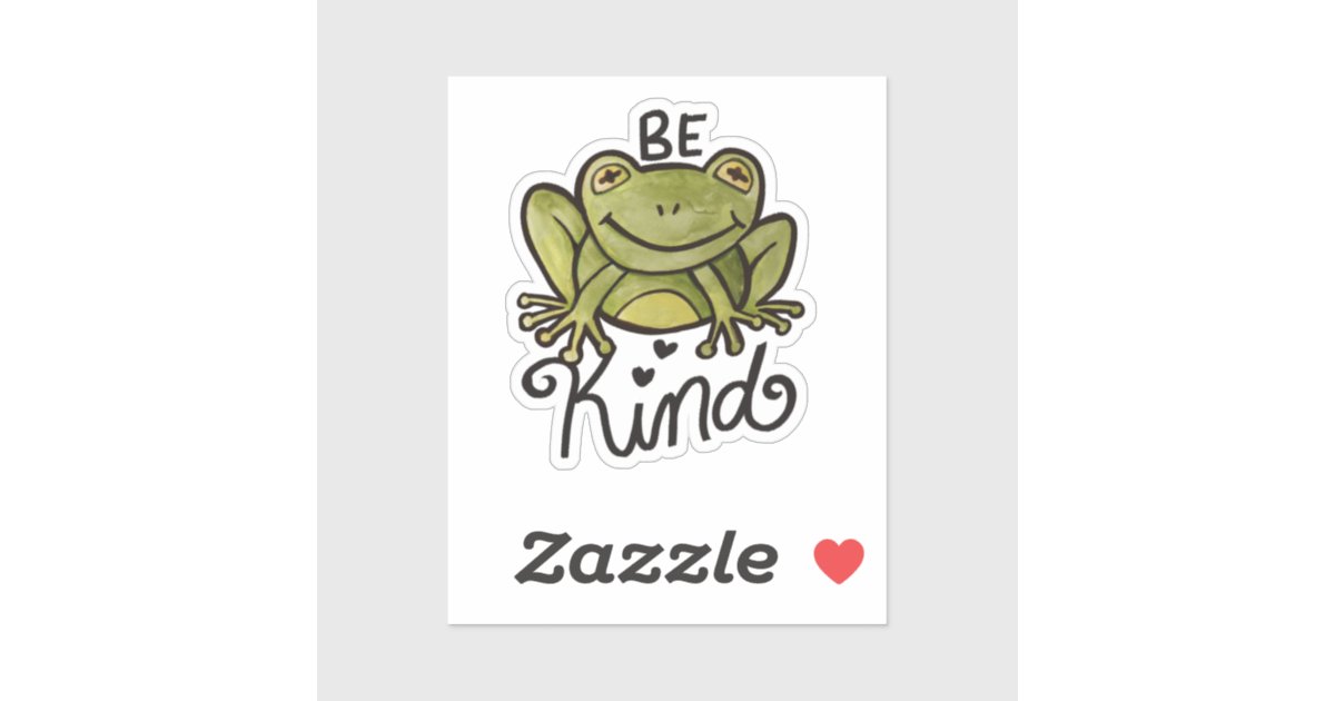 Be Kind Frog Sticker | Zazzle