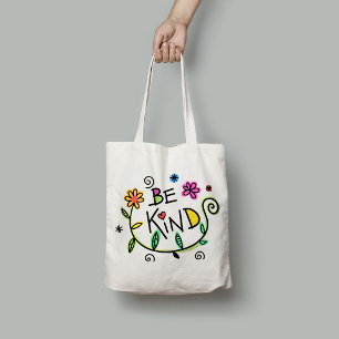Be Kind Funny Modern Typography Minimalist Tote Bag