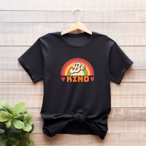 Be Kind Funny Retro Positivity T_Shirt