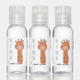 Be Kind Giraffe Boho Pattern Cute Kids Hand Sanitizer