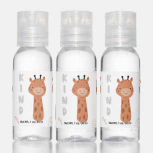 Be Kind Giraffe Boho Pattern Cute Kids Hand Sanitizer