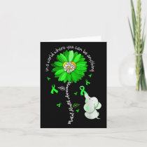 Be Kind Green Ribbon Sunflower Mental Health Aware Card