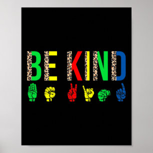 Be Kind Hand Sign Language Puzzle Autism Awareness