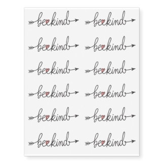 Be Kind Heart Arrow Temporary Tattoos