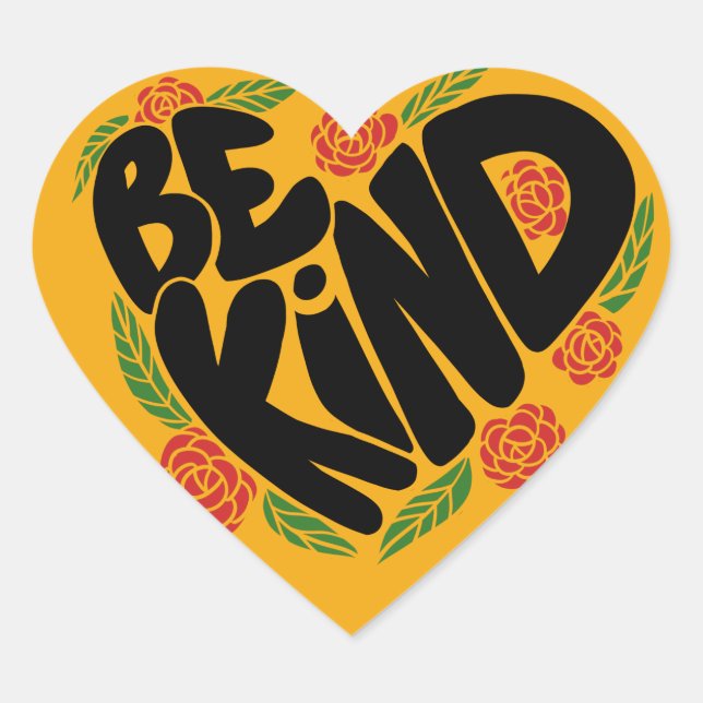 Be Kind Heart Sticker (Front)
