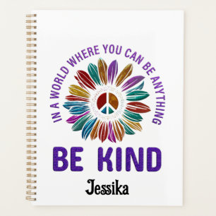 Be Kind Hippie Boho Custom Personalized Planner